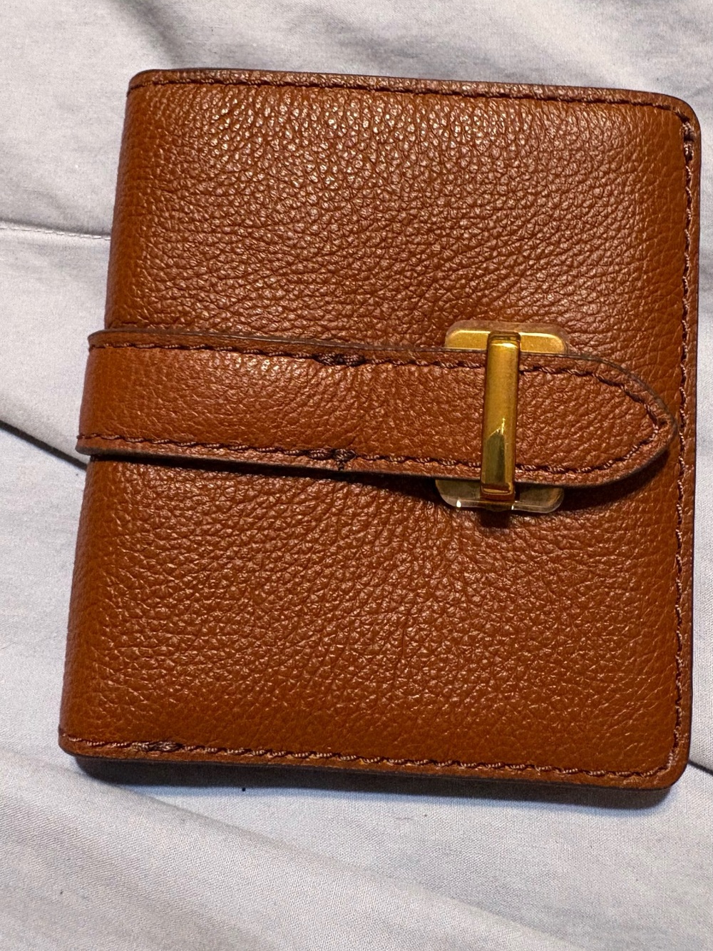 Fossil Brown Leather Wallet with Gold Hardware